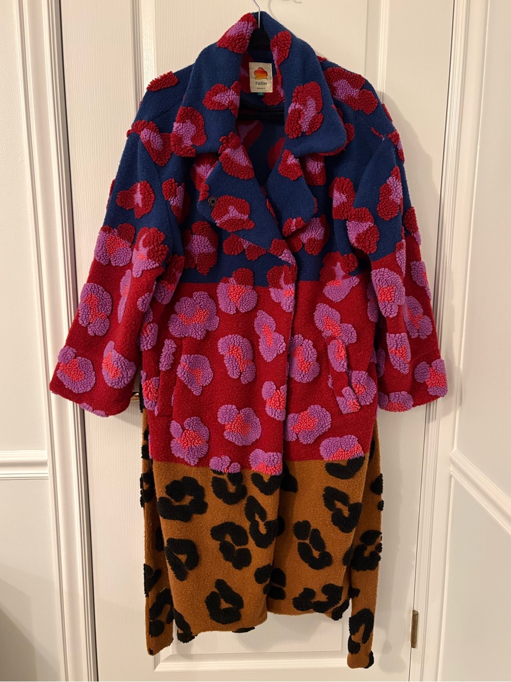 Farm Rio Teddy Coat size medium - Picture 4 of 11